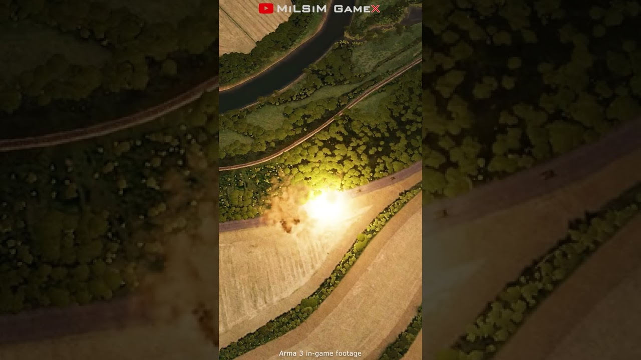 Tank column stopped by high-precision bombs - ArmA 3 