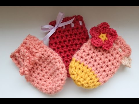 Háčkované rukavičky pre bábätká  3 varianty  ako uháčkovať