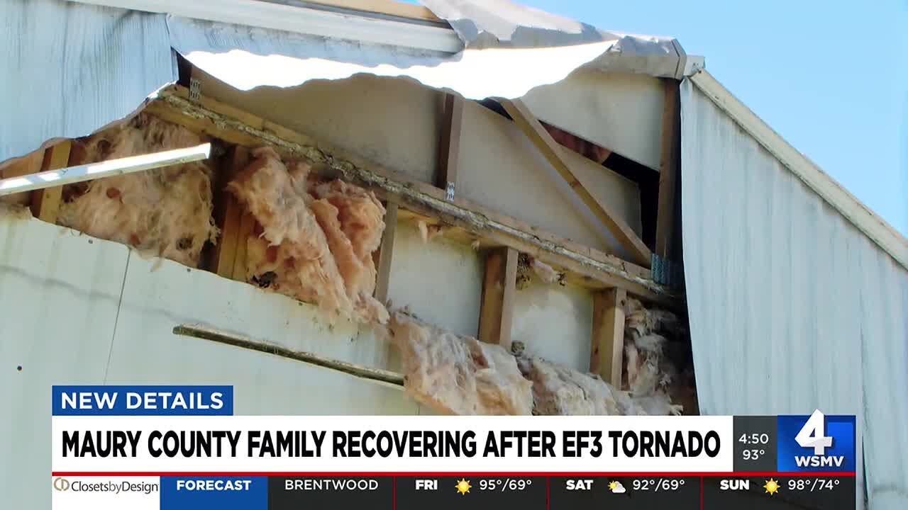 Maury County family recovering after EF3 tornado - YouTube