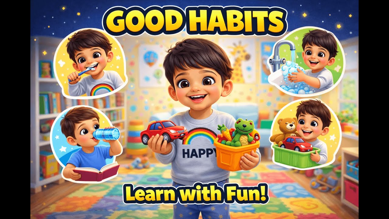 🌟 Good Habits for Kids | 10 Healthy Habits to Learn Every Day! - YouTube