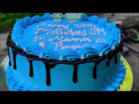 Blue Simple Cake for Boys - YouTube