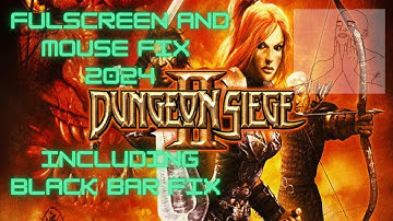 DUNGEON SIEGE 2 EASY FIX (GENESIS)!  NO FULLSCREEN, NO MOUSE, CRASH ON START UP FIX! + BLACK BAR FIX