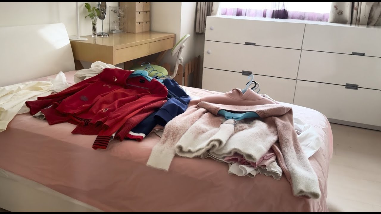 【主婦日常】衣服換季大搬家/ MUJI收納冬被 / 吸塵器除臭_百靈油的再利用 / 一鍋煮午餐_越南泡麵 / 解救DIY光療手指曬黑 / 日常家務