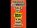 4K UHD Movies for $9.99 at @BestBuy : Black Friday 2022! #shorts