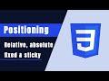 Css position property static relative absolute fixed  sticky