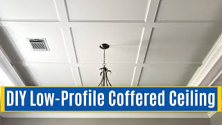 Install a Flat Coffered Ceiling - Low-Profile Design - Beautiful DIY Ceiling Makeover Idea