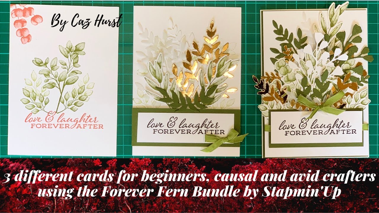 3 cards for three different crafters using the Forever Ferns Bundle by ...