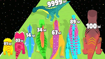 Dino Runner Merge Battle - Level Up Dinosaur Max Level Gameplay