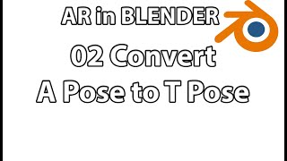 02 Convert A Pose To T Pose To Use Mixamo Animations