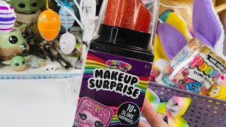 Rainbow 🌈 Surprise Makeup Surprise Slime! #shorts #slime