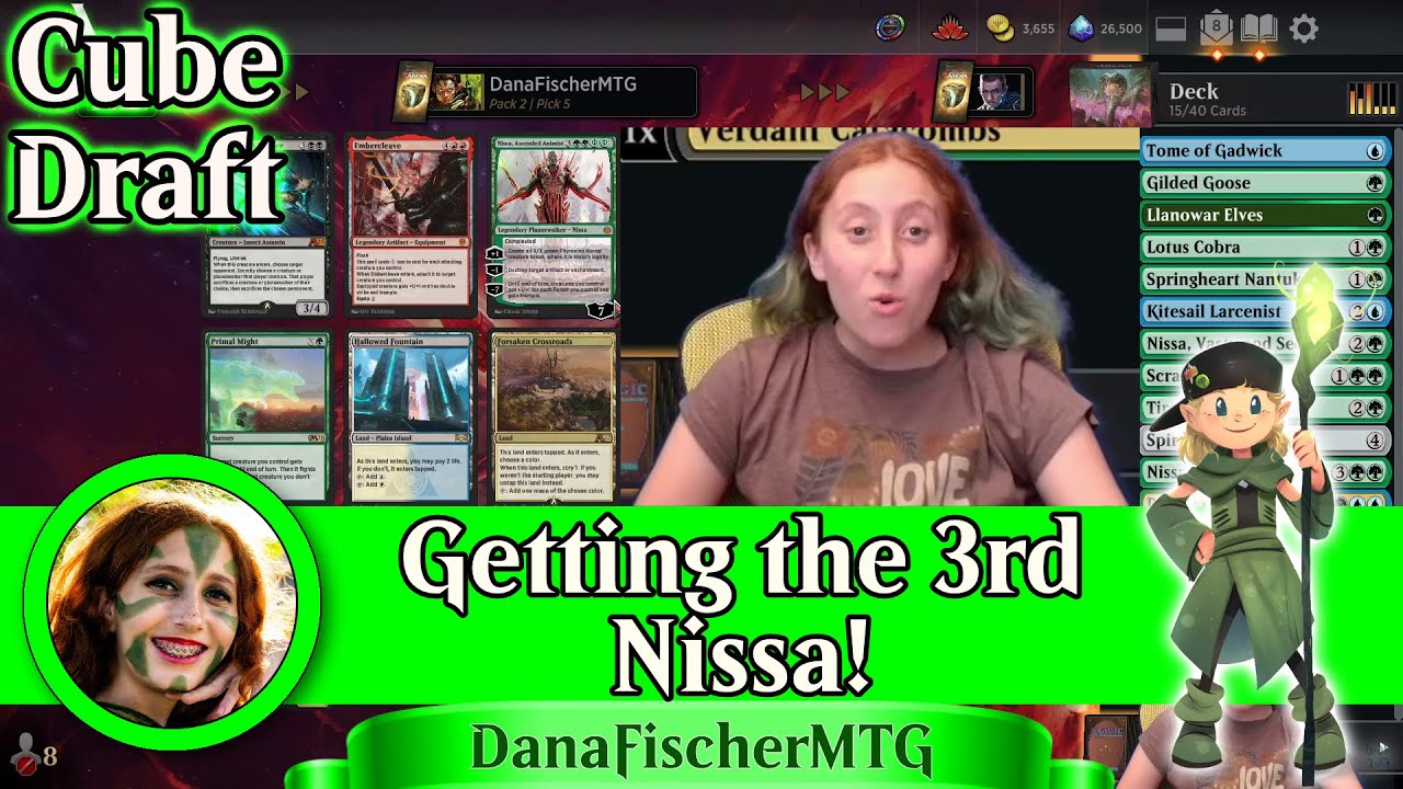 Magic MTG Arena - Cube Draft - Solo Draft Getting the 3rd Nissa!