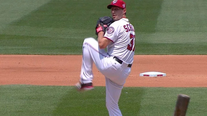 MIA@WSH: Scherzer fans 10 Marlins over seven frames