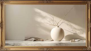 Silence in Light 🌿✨ | Minimal Vase & Soft Shadow Aesthetic (4K TV Wallpaper) screenshot 4