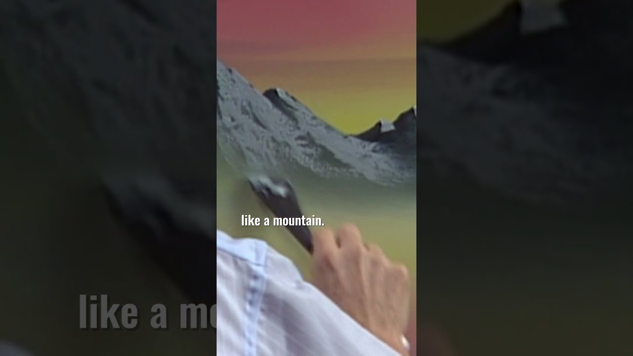 Bob Ross puts snow onto his mountain #paintlikebobross #asmr #artist #bobross