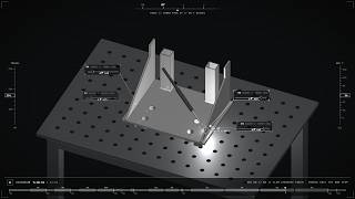 Full Robotbucket link mount plate weldment: planned welding sequence on a welding table — v3 Update