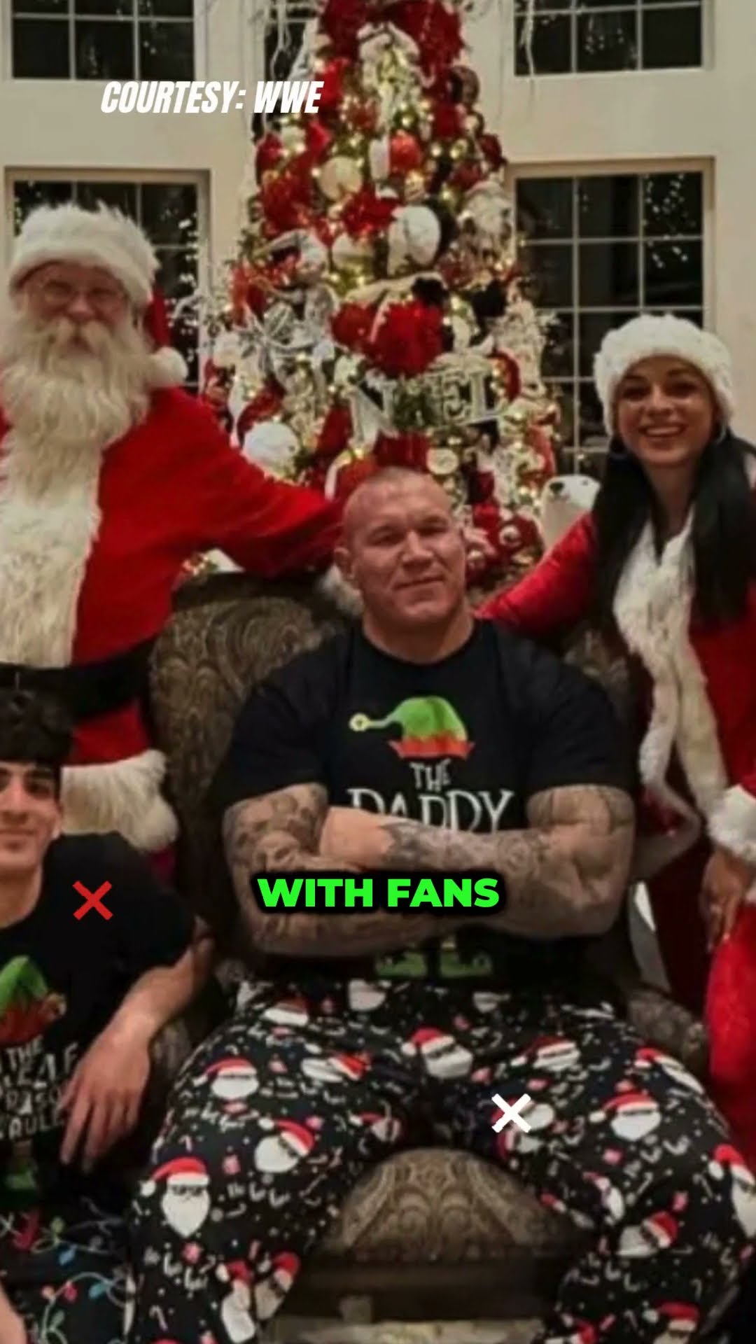 WWE stars celebrate Christmas! Orton and McIntyre spread cheer. What moment stood out #WWE #shorts