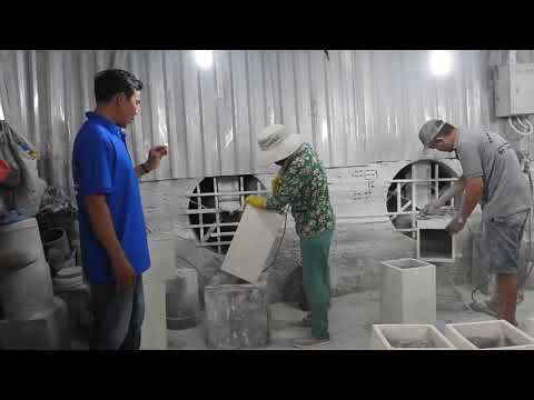 Video Công Đoạn Làm Sạch Ba Zớ Và Mài Đánh Bóng Chậu Xi Măng... - youtube