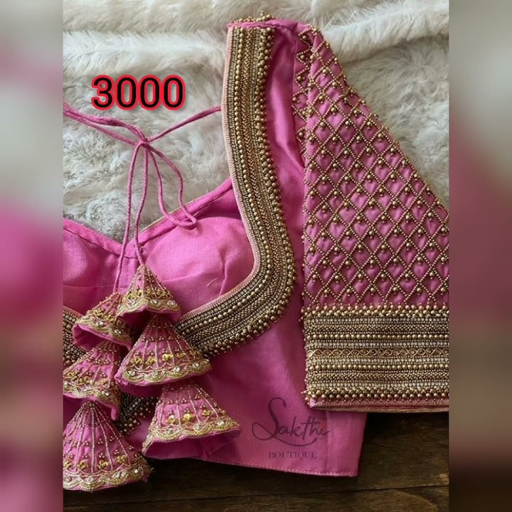 lowcost bridal aari work blouse design #aariworkdesign #blousedesign #designerblouse