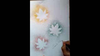 How to do a spray art work with a tooth brush For kides YouTube