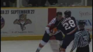 Tanner Glass vs Tim Jackman Sep 27, 2008