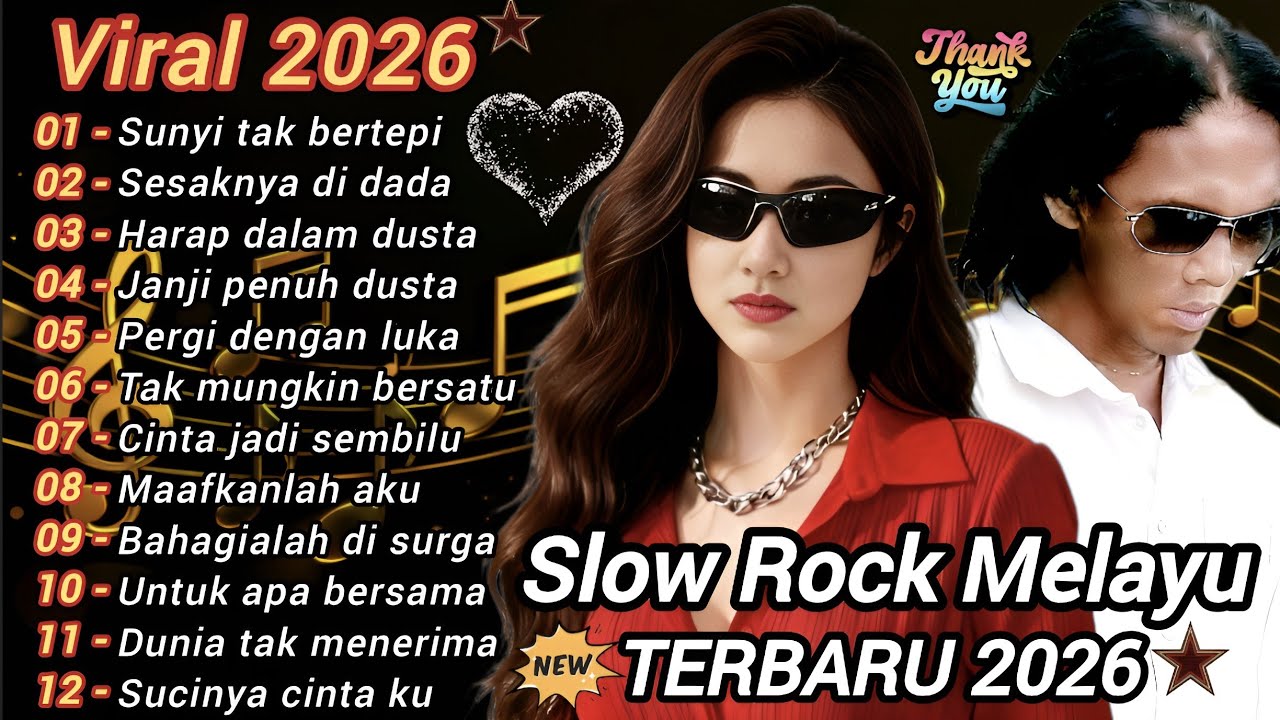 SLOW ROCK MELAYU TERBARU 2026💔Sunyi Tak Bertepi//Cocok Untuk Menemani Perjalanan Dan Santai 