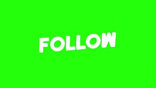 FOLLOW Clean White Text Animation – Green Screen Overlay