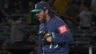 Andres Munoz Strikes Out 3 in a Row to Get Out of a Bases Loaded Jam in 10th! (full at-bats)