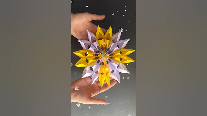 3D paper snowflake / how to make paper snowflakes #christmas #papercrafts #diy
