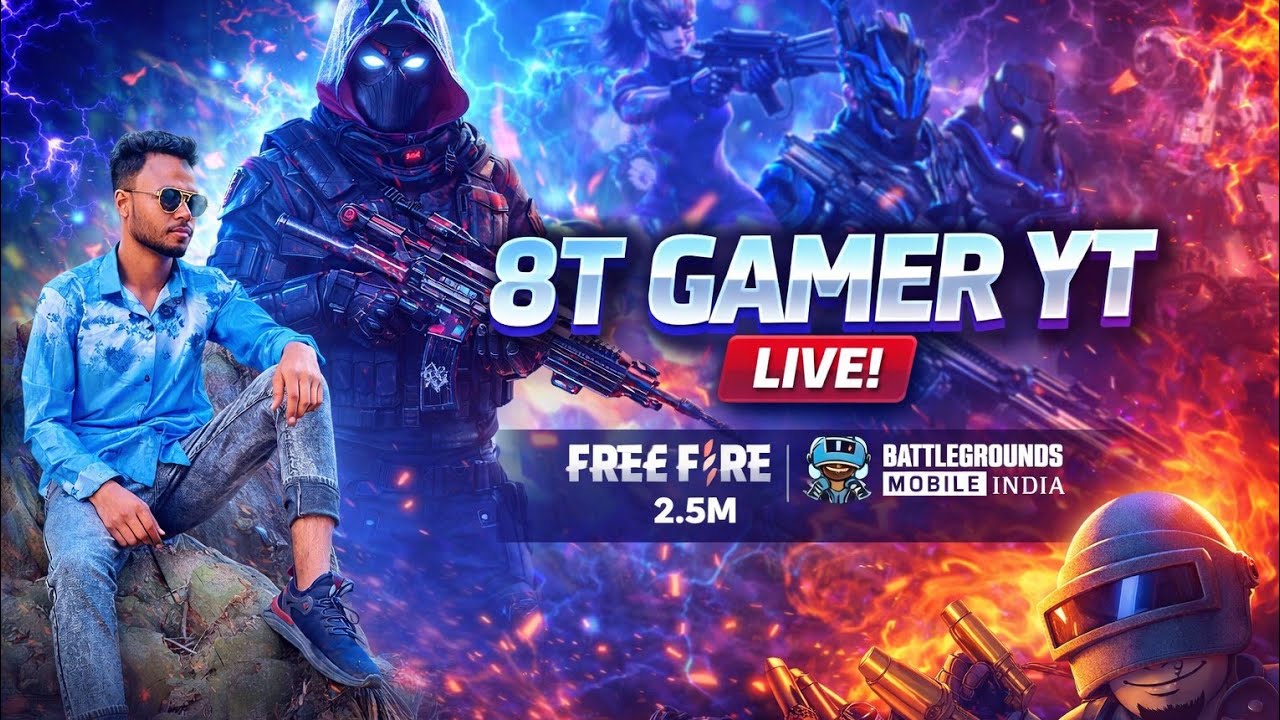 জিতলে গিভঅ্যাওয়ে! 8T GAMER YT Custom Match Live | 🔥 Free fFire live Strem 