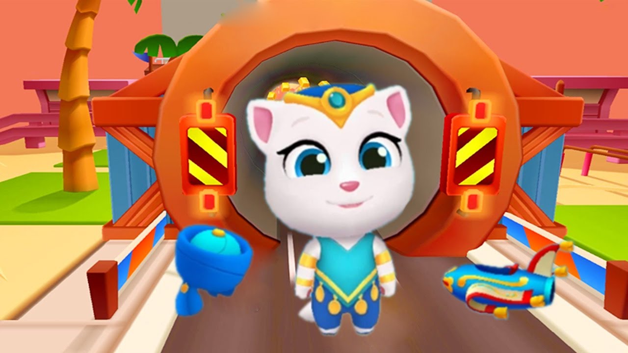 Talkingtomgoldrun Unlock Genie Angela Best Gameplay Android On Ipad Youtube