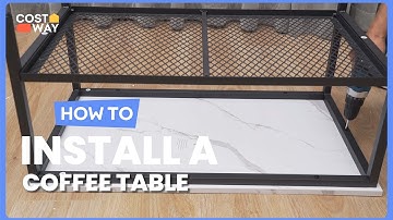 How to Install the Set of 2 Nesting Coffee Table with Extra Storage Shelf | JV11232 #costway #howto