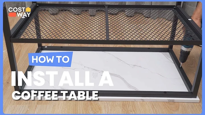 How to Install the Set of 2 Nesting Coffee Table with Extra Storage Shelf | JV11232 #costway #howto