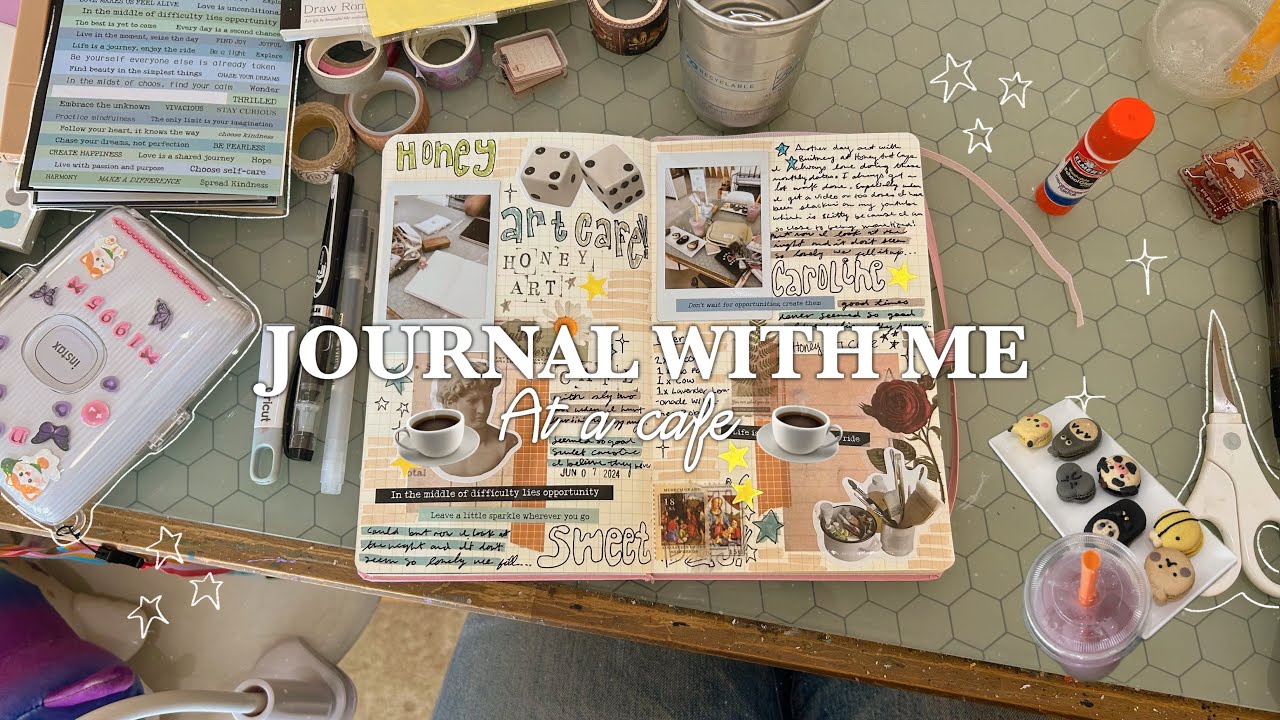 🍵 Journal With Me at Honey Art Cafe Houston, TX | Creative Journal