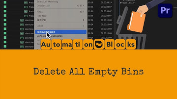 Deleting All Empty Bins in Premiere Pro with Automation Blocks