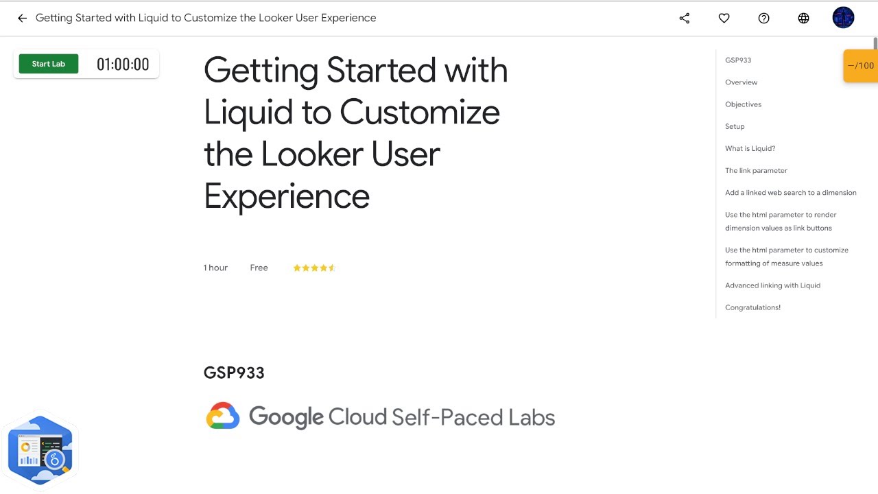 Qwiklabs | Getting Started with Liquid to Customize the Looker User ...