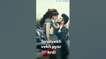 Tenu Vekh Vekh Pyar Kardi ❤ ||Tiktok famous Song|| ❤ ||Romantic song|| ❤ ||WhatsApp status|| ❤