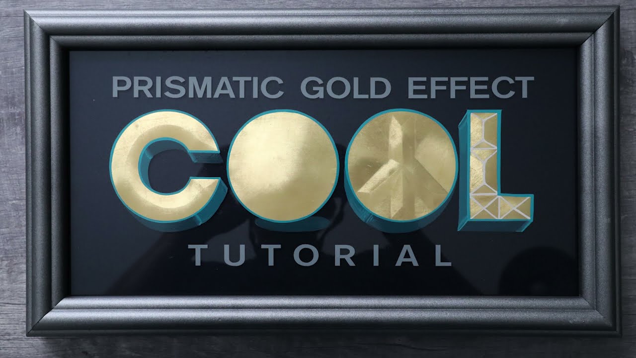 GOLD LEAF prismatic effect - bevel effect tuturial