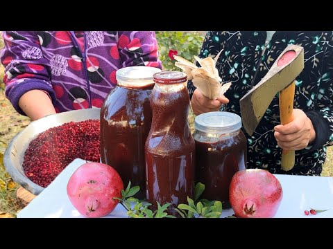 POMEGRANATE SYRUP | How to Make Pomegranate Syrup in the Country?!