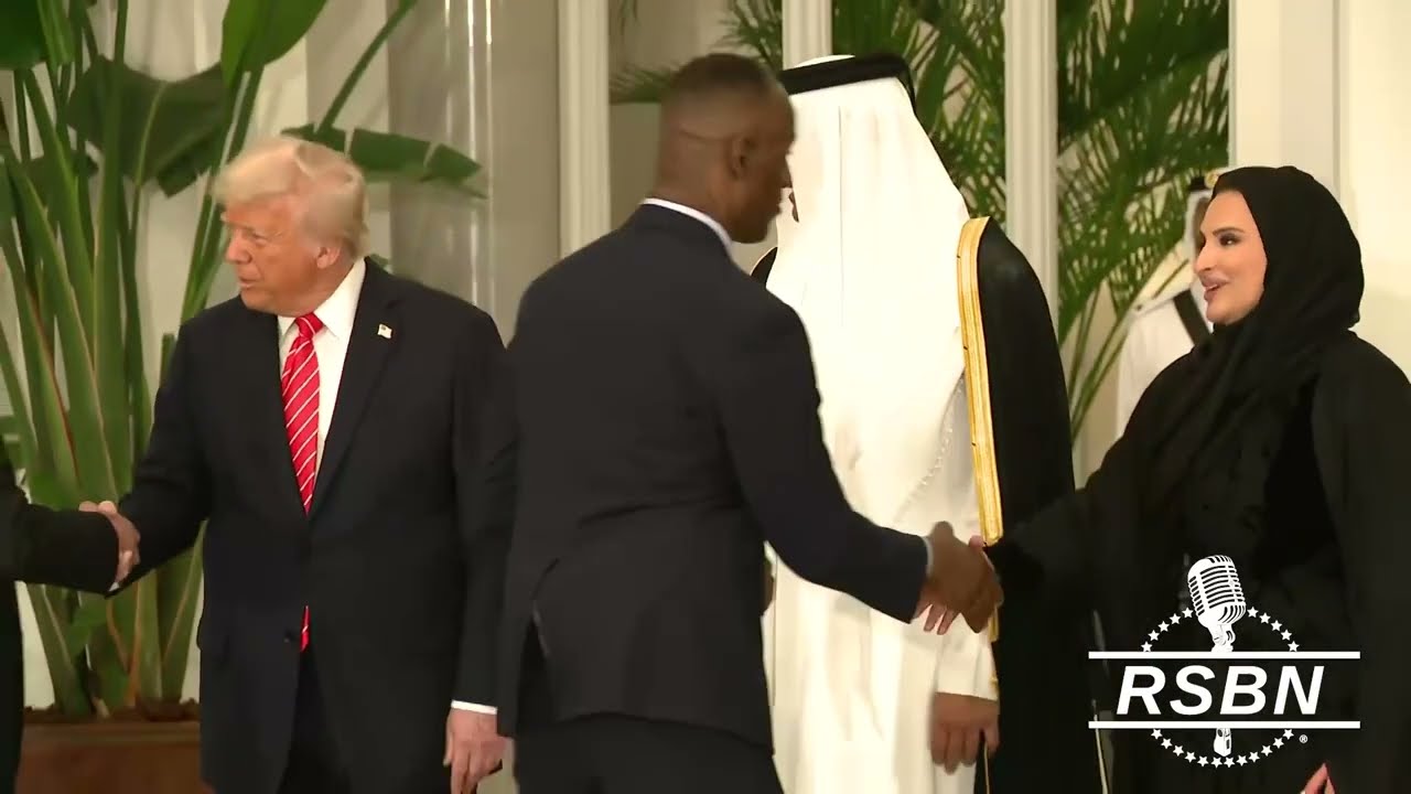 WATCH: President Trump Greets Dinner Guests in Doha, Qatar - 5/14/25