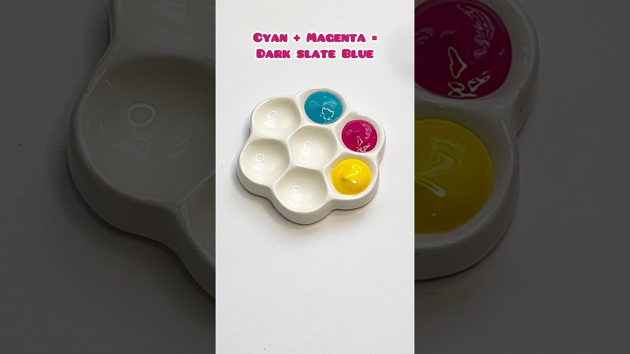 Acrylic Color Mixing: Creating 4 New Colours with CMY! 