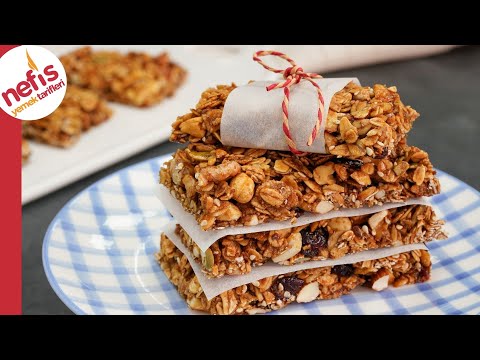 Aşırı Pratik & Lezzetli Atıştırmalık 😋 Ev Yapımı Granola Bar Tarifi