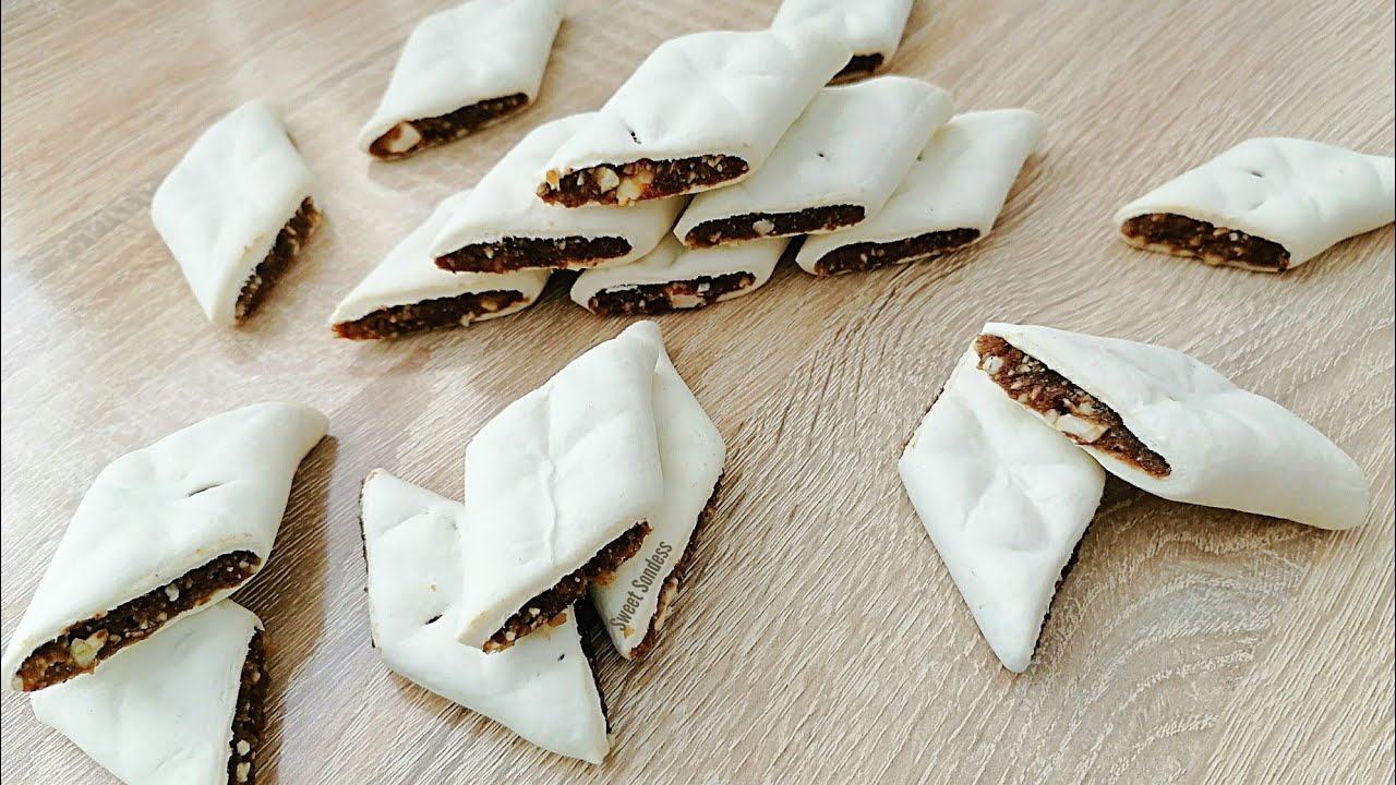 مقروض أبيض بالتمر و الفاكية بدون و لا حبة سكر بقوام هش يذوب في الفم