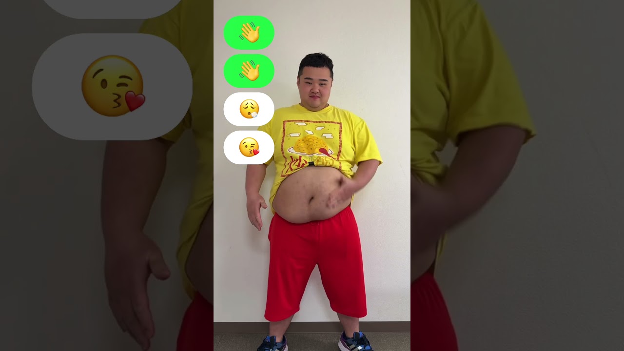 【TikTok100万再生】120Kgデブのドンドンするリアクション