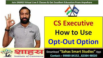 CS Exam Opt-out Option || How to Use Optout Option - Step to Step Guide #ICSI #cseet #csexecutive
