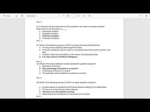 Learning Analytics Tool-NPTEL-Week1-Assignment-Solutions