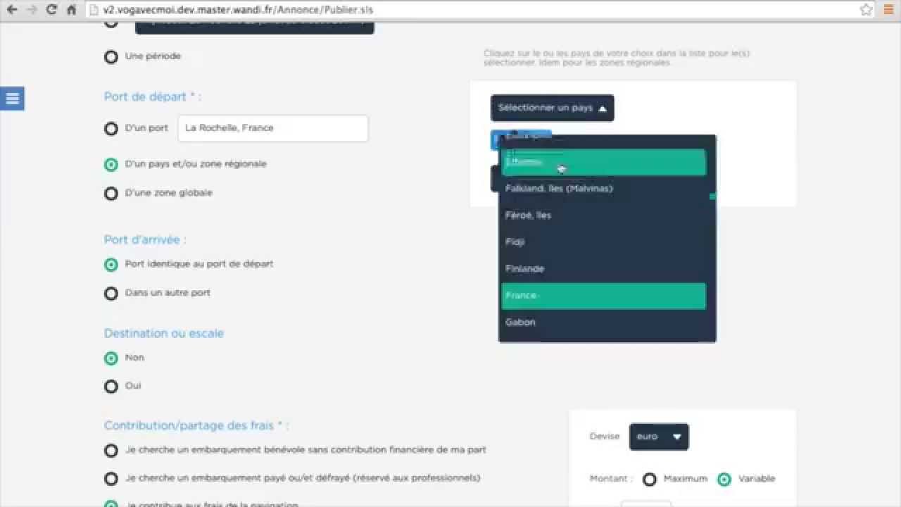 Publier une demande d'embarquement (V2)