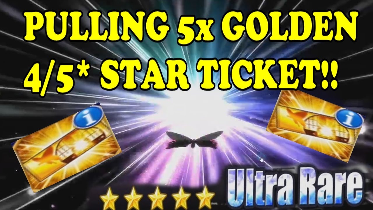 Bleach Brave Souls - 5x GOLDEN 4/5* STAR TICKET PULLS! 5 STAR CHARACTER PULL!!