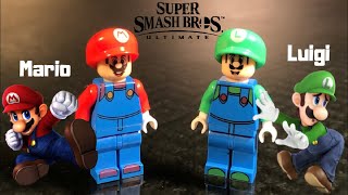 LEGO- Mario And Luigi Minifigures Showcase- Smash Ultimate