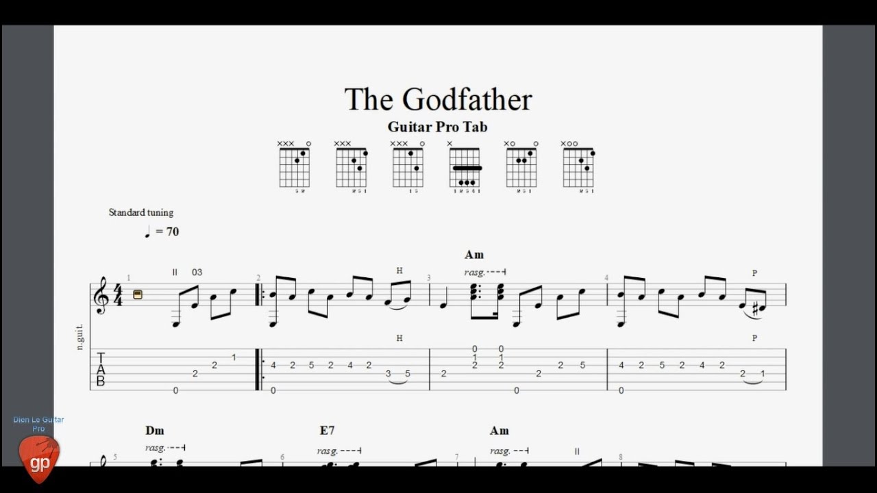 The Godfather Guitar Pro Tab YouTube