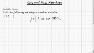 Elementary Algebra - Set Builder Notation